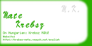 mate krebsz business card