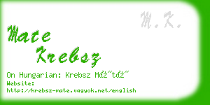 mate krebsz business card